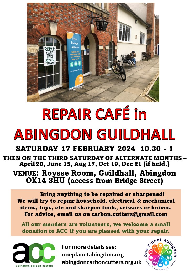 Repair Cafe June @ Roysse Room, The Guildhall
