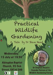 Talk: Practical Wildlife Gardening - Dr Stephen Head @ Baptist Church
